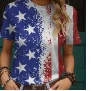 Patriotic Red, White, and Blue Women's Top